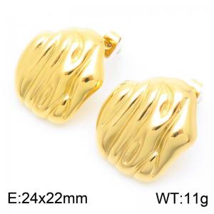 Women Chic Gold-Plated Stainless Steel Earrings - KE115347-KFC