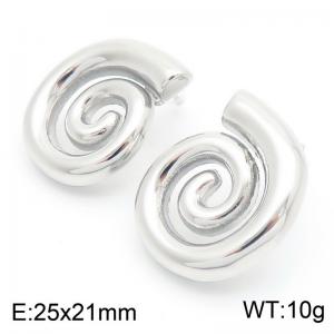 Women Stainless Steel Spiral Earrings - KE115350-KFC