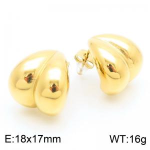 Women Cute Gold-Plated Stainless Steel Earrings - KE115362-KFC