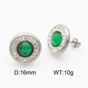 Stainless Steel Stone&Crystal Earring - KE115376-Z