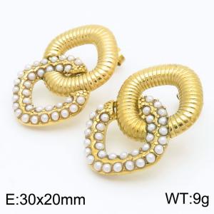 SS Gold-Plating Earring - KE115474-SP