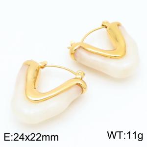 SS Gold-Plating Earring - KE115485-SP