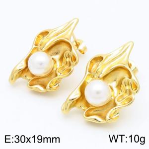 SS Gold-Plating Earring - KE115490-SP