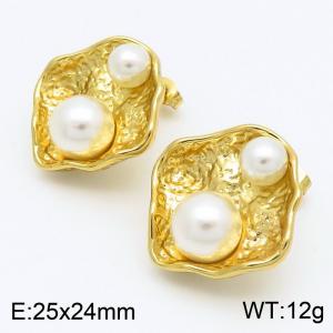 SS Gold-Plating Earring - KE115491-SP