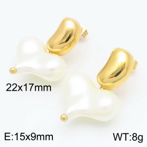 SS Gold-Plating Earring - KE115496-SP