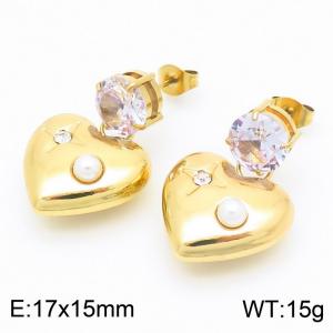 SS Gold-Plating Earring - KE115512-SP