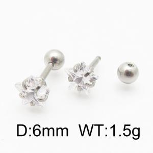 Stainless Steel Stone&Crystal Earring - KE115649-TLS