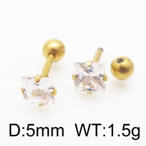 Stainless Steel Stone&Crystal Earring - KE115651-TLS