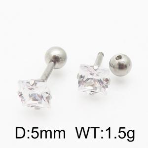 Stainless Steel Stone&Crystal Earring - KE115652-TLS