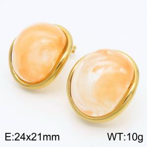 SS Gold-Plating Earring - KE115726-SP