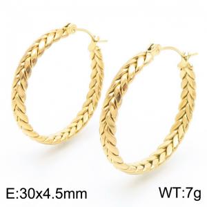 SS Gold-Plating Earring - KE115739-SP