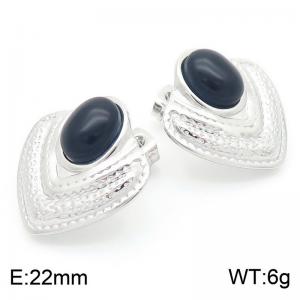 Stainless Steel Stone&Crystal Earring - KE115745-SP