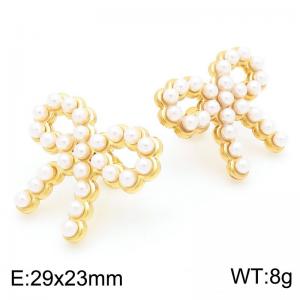 SS Gold-Plating Earring - KE115754-SP