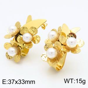 SS Gold-Plating Earring - KE115774-SP