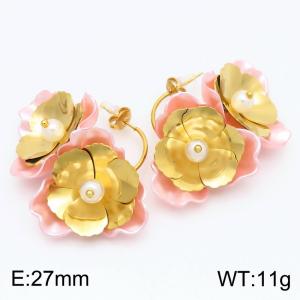 SS Gold-Plating Earring - KE115777-SP