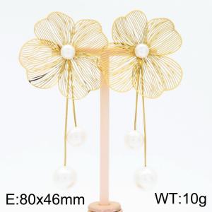 SS Gold-Plating Earring - KE115779-SP