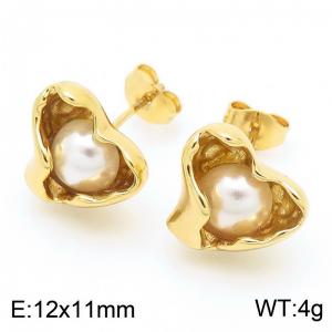 SS Gold-Plating Earring - KE115781-SP