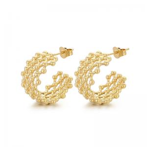 Gold stainless steel earrings - KE115983-SP