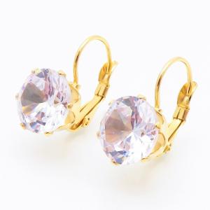 Stainless Steel Stone&Crystal Earring - KE116148-NJ