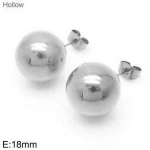 Stainless steel hollow earrings - KE116305-Z