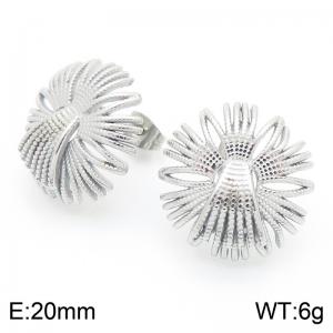 Cross border European and American stainless steel fashionable design flower bee earrings - KE116349-KFC