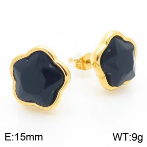 Cross border fashion plant Fritillaria pentaphylla flower collarbone earrings - KE116361-KFC