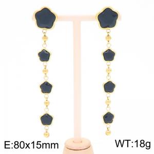 Cross border fashion plant Fritillaria pentaphylla flower collarbone earrings - KE116364-KFC