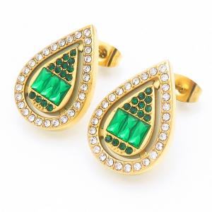 Stainless Steel Stone&Crystal Earring - KE116399-SP