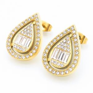 Stainless Steel Stone&Crystal Earring - KE116400-SP