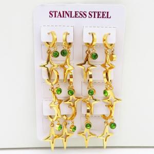 Stainless Steel Stone&Crystal Earring - KE116597-HF