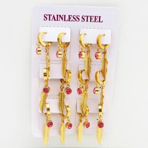 Stainless Steel Stone&Crystal Earring - KE116599-HF