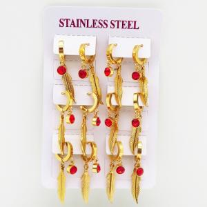 Stainless Steel Stone&Crystal Earring - KE116601-HF