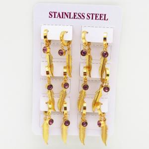 Stainless Steel Stone&Crystal Earring - KE116602-HF