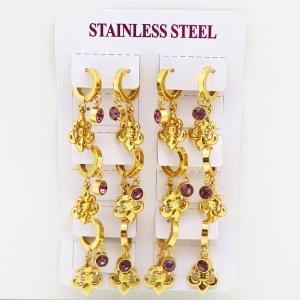 Stainless Steel Stone&Crystal Earring - KE116603-HF