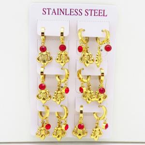 Stainless Steel Stone&Crystal Earring - KE116604-HF