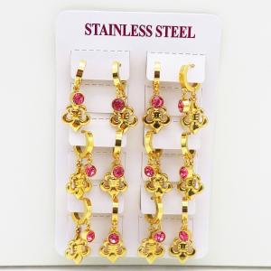 Stainless Steel Stone&Crystal Earring - KE116605-HF