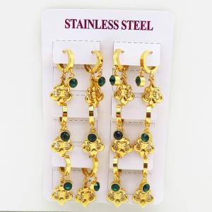 Stainless Steel Stone&Crystal Earring - KE116606-HF