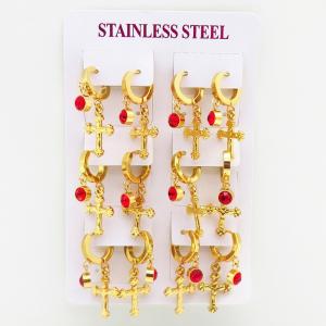 Stainless Steel Stone&Crystal Earring - KE116610-HF