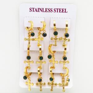 Stainless Steel Stone&Crystal Earring - KE116611-HF