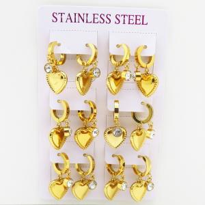 Stainless Steel Stone&Crystal Earring - KE116613-HF