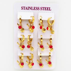 Stainless Steel Stone&Crystal Earring - KE116614-HF