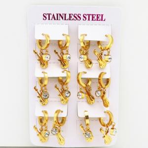 Stainless Steel Stone&Crystal Earring - KE116615-HF