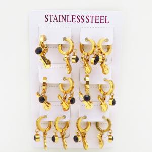 Stainless Steel Stone&Crystal Earring - KE116616-HF