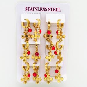 Stainless Steel Stone&Crystal Earring - KE116617-HF