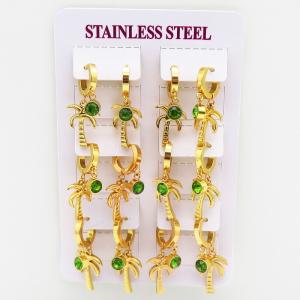 Stainless Steel Stone&Crystal Earring - KE116623-HF