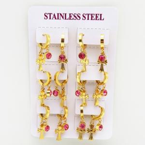 Stainless Steel Stone&Crystal Earring - KE116625-HF