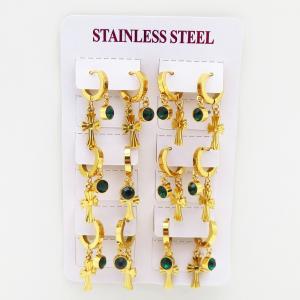 Stainless Steel Stone&Crystal Earring - KE116626-HF