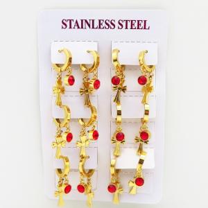 Stainless Steel Stone&Crystal Earring - KE116627-HF