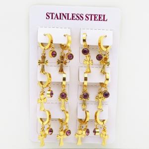 Stainless Steel Stone&Crystal Earring - KE116628-HF