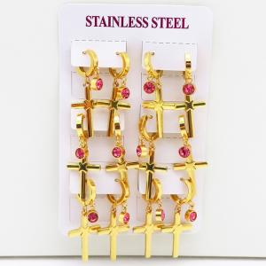 Stainless Steel Stone&Crystal Earring - KE116629-HF